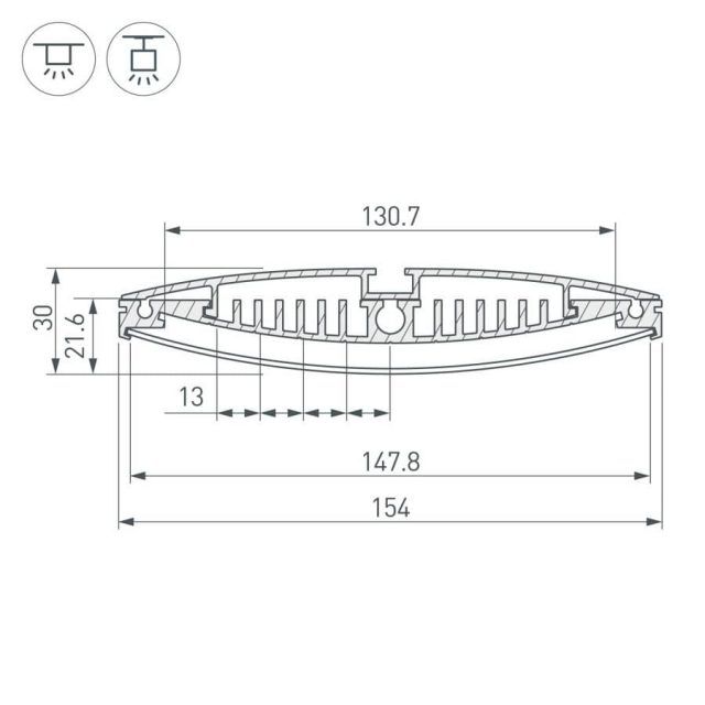 Профиль MULTI A-2000 ANOD (ARL, Алюминий)