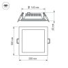 Светодиодная панель LT-S200x200WH 16W Day White 120deg (ARL, IP40 Металл, 3 года)