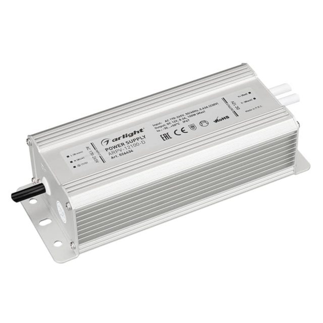 Блок питания ARPV-12100-D (12V, 8.3A, 100W) (ARL, IP67 Металл, 3 года)