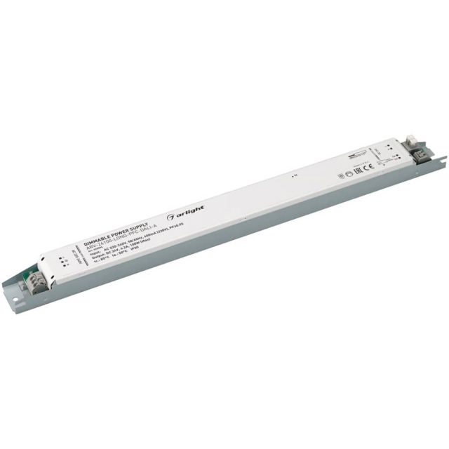 Блок питания ARV-24100-LONG-PFC-DALI-A (24V, 4.2A, 100W) (ARL, IP20 Металл, 5 лет)