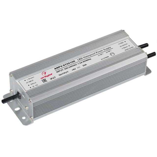 Блок питания ARPV-ST05100 (5V, 20.0A, 100W) (ARL, IP67 Металл, 3 года)