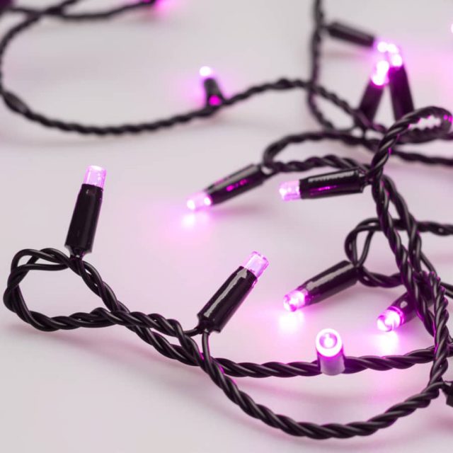 Светодиодная гирлянда ARD-STRING-CLASSIC-10000-BLACK-100LED-STD PINK (230V, 7W) (ARDCL, IP65)