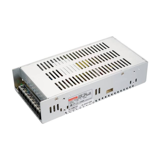 Блок питания HTS-200-12 (12V, 16.5A, 200W) (ARL, IP20 Сетка, 3 года)