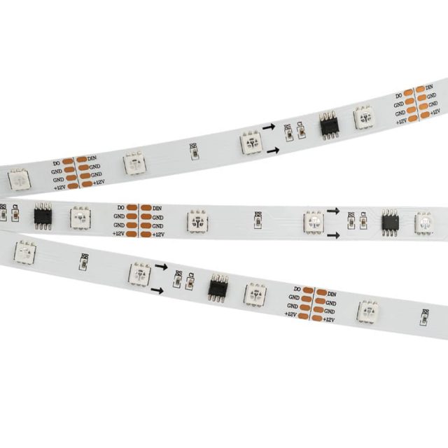 Лента SPI-5000-AM 12V RGB (5060, 150 LED x3, 1804) (ARL, Открытый, IP20)