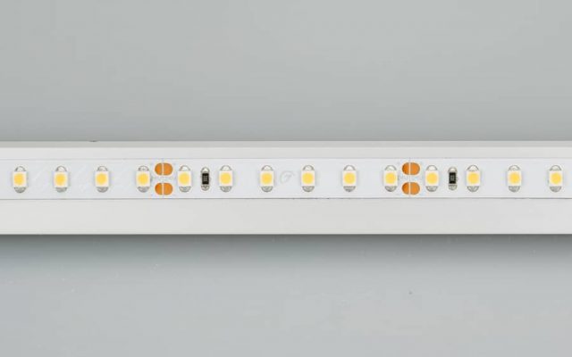 Лента RT 2-5000 24V Warm3000 2x (3528, 600 LED, LUX) (ARL, 9.6 Вт/м, IP20)