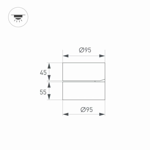 Светильник SP-RONDO-FLAP-R95-16W Warm3000 (WH, 110 deg) (ARL, IP40 Металл, 3 года)