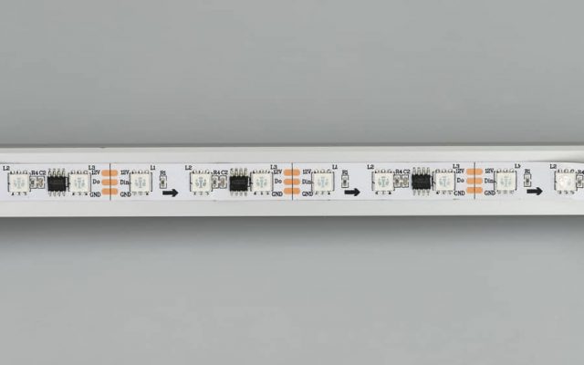 Лента SPI-5000-5060-60 12V Cx3 RGB (10mm, 14.4W/m, IP20) (ARL, Открытый, IP20)