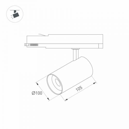 Светильник LGD-NIKA-4TR-R100-30W Day4000 (BK, 24 deg, 230V) (ARL, IP20 Металл, 5 лет)