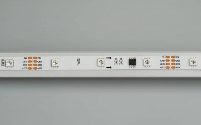 Лента SPI-5000-AM 12V RGB (5060, 150 LED x3, 1804) (ARL, Открытый, IP20)