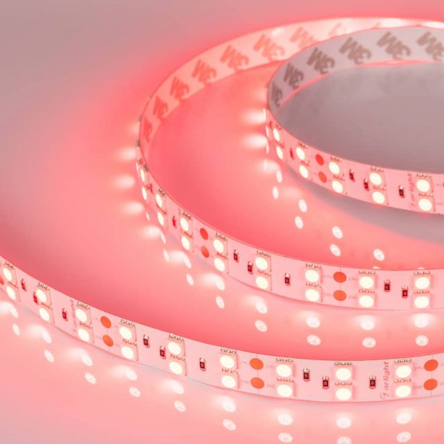 Лента RT 2-5000 24V Red 2×2 (5060, 600 LED, LUX) (ARL, 26 Вт/м, IP20)