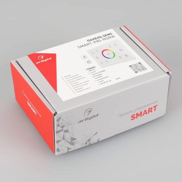 Панель Sens SMART-P85-RGBW White (230V, 4 зоны, 2.4G) (ARL, IP20 Пластик, 5 лет)