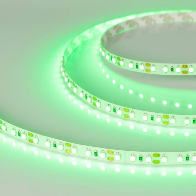 Лента RT 2-5000 12V Green 2x (3528, 600 LED, LUX) (ARL, 9.6 Вт/м, IP20)