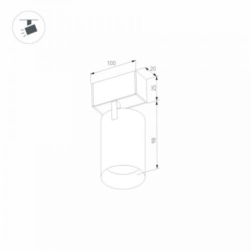 Светильник MAG-SPOT-25-R90-9W Day4000 (BK, 30 deg, 24V) (ARL, IP20 Металл, 3 года)