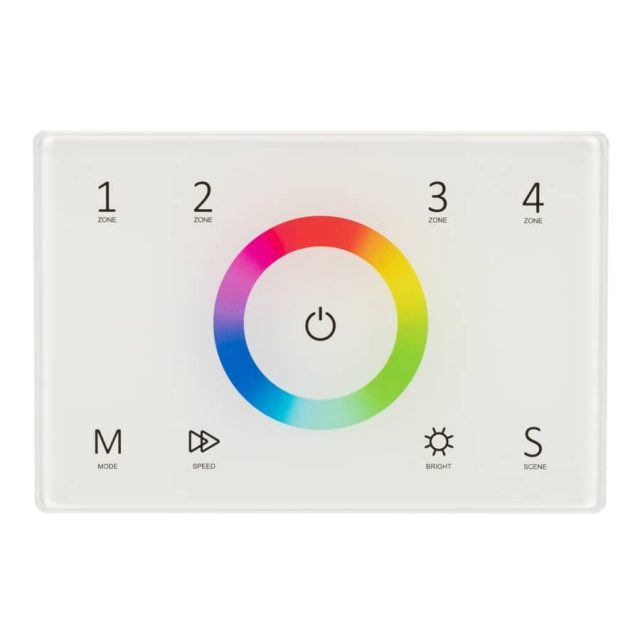 Панель Sens SMART-P83-RGB White (230V, 4 зоны, 2.4G) (ARL, IP20 Пластик, 5 лет)