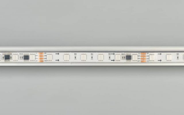 Лента SPI-5000P-5060-60 24V Cx6 RGB-Auto (12mm, 13.2W/m, IP66) (ARL, Закрытый, IP66)