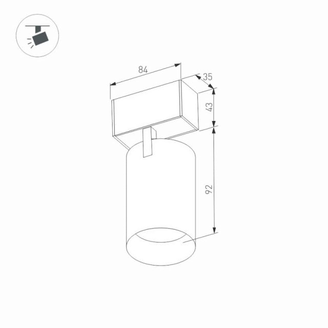 Светильник MAG-SPOT-45-R85-7W Warm3000 (WH, 24 deg, 24V) (ARL, IP20 Металл, 3 года)