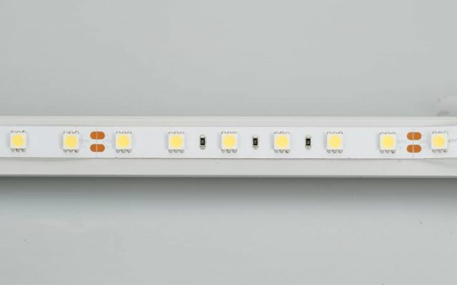Лента RTW 2-5000NC 24V White6000 2x (5060, 300 LED, LUX) (ARL, 14.4 Вт/м, IP65)