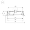 Профиль с экраном ALU-POWER-RW116F-2000 ANOD+FROST (ARL, Алюминий)