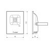 Светодиодный прожектор AR-FLAT-ICE-10W-220V Day (Black, 120 deg) (ARL, Закрытый)