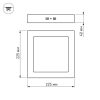 Светильник SP-S225x225-18W Warm White (ARL, IP20 Металл, 3 года)