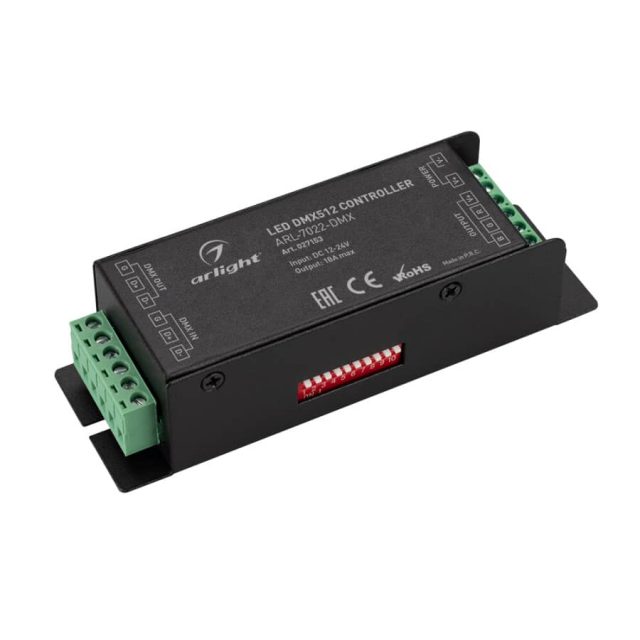 Декодер ARL-7022-DMX (12-24V, 3x6A, DMX512) (ARL, IP20 Металл, 2 года)