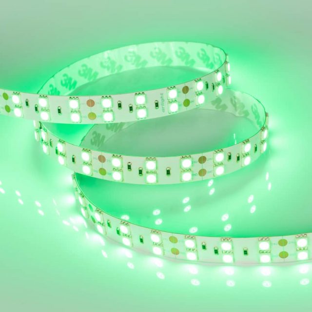 Лента RT 2-5000 24V Green 2×2 (5060, 600 LED, LUX) (ARL, 28.8 Вт/м, IP20)