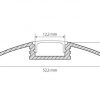 Профиль с экраном ALU-FLAT-2000 ANOD+FROST (ARL, Алюминий)