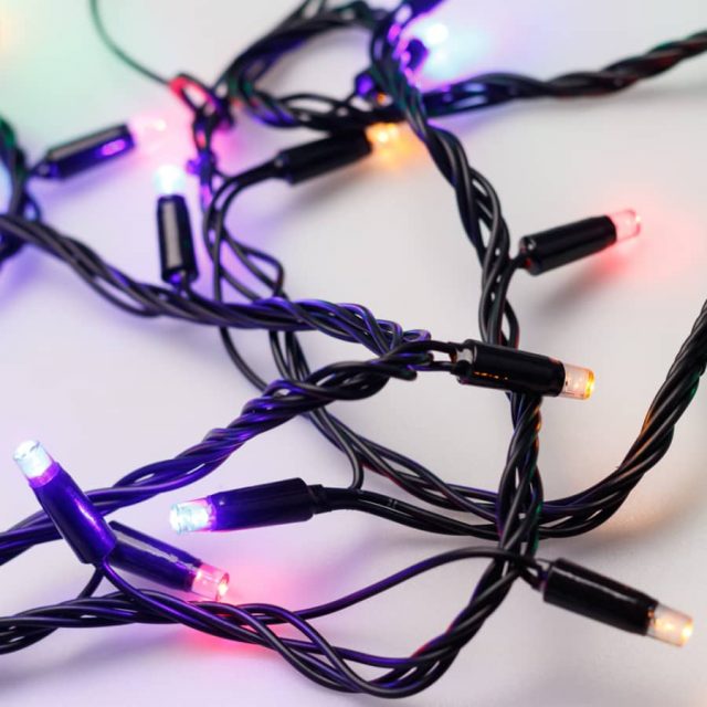 Светодиодная гирлянда ARD-STRING-CLASSIC-10000-BLACK-100LED-LIVE RGB (230V, 7W) (ARDCL, IP65)