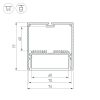 Профиль с экраном SL-LINE-7477-2500 WHITE+OPAL (ARL, Алюминий)