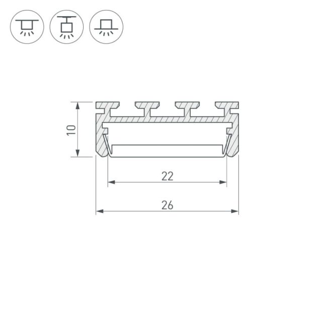 Профиль PLS-LOCK-2000 ANOD (ARL, Алюминий)