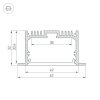 Профиль с экраном SL-LINIA62-F-2500 ANOD+OPAL (ARL, Алюминий)